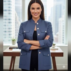 JONESWEAR military silk blazer.